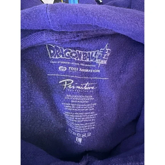 Primitive X Dragon Ball Super Shadow Beerus Hoodie Purple Wash Hoodie Sz M Mens - Picture 3 of 7